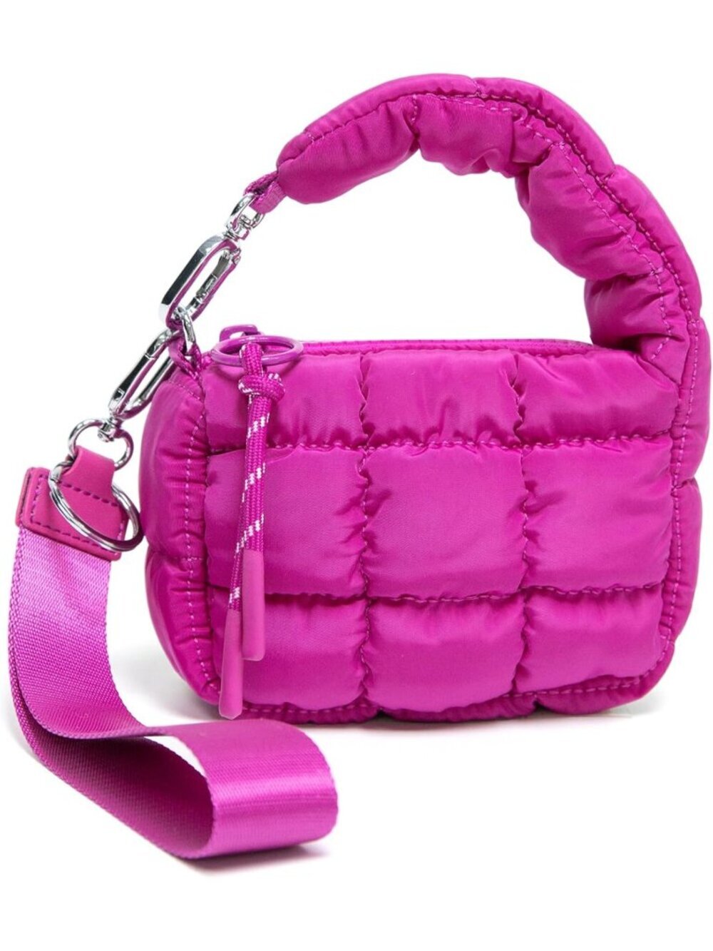 Women's 01 Red Zipper Mini Quilted Tote Wristlet Wristlet Cute Crossbody Bag